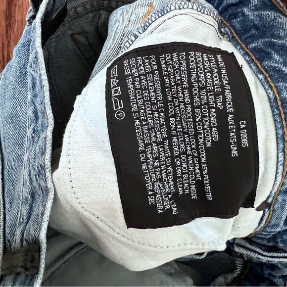 Denim X Alexander Wang Trap Bootcut Cropped Light Indego Aged Wash Jeans 26 - Picture 3 of 6